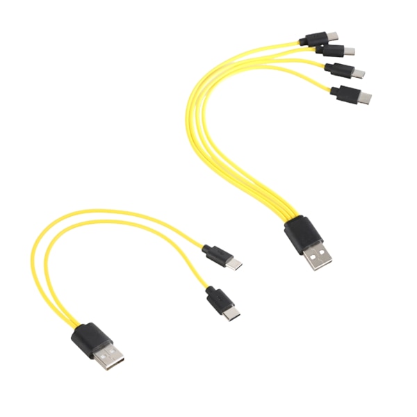 Effektiv laddningslösning för flera enheter Hane USB till Hane Typ C Snabbladdningssladd Strömkabel Snabbladdningskabel One for two