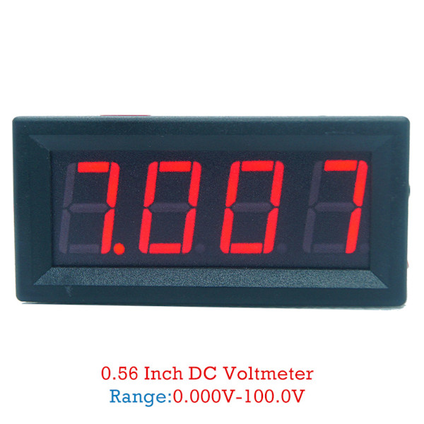 Super Mini 0,56 Tums 4-siffrig Voltmeter 100V för 13 12 Pro Max/Pro/Mini