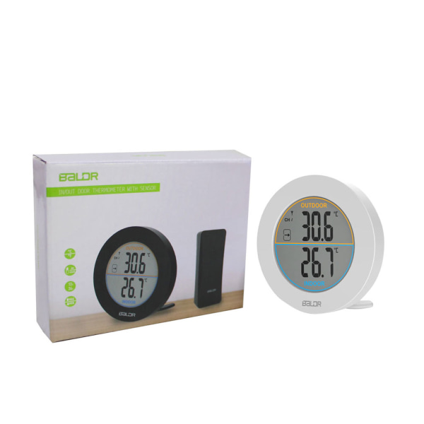 Trådlös Hygrometer Termometer Mätare Inomhus Utomhus Display med Sensor