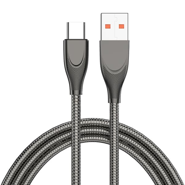 Typ C-kabel 65W Snabbladdning USB till Typ C Hane till Hane Dataöverföringskabel Silver 1m