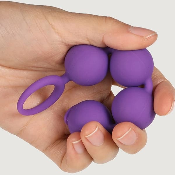 Anusperler Silikone Anuskæde med sikre trækringe Anus Butt Plug til mænd Red