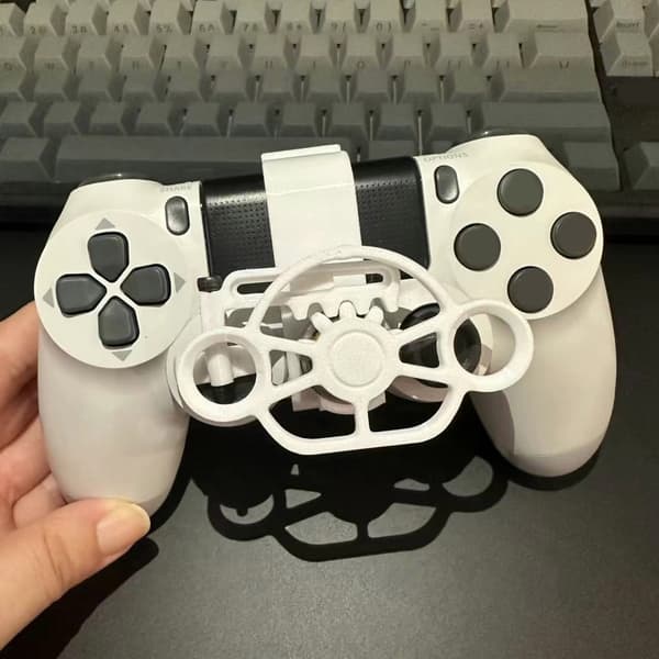 Racing Game Wheel Controller Ersättningsratt för trådlös spelkontroll Mini Rattkontroll White