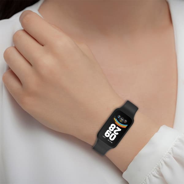 Smartwatch Silikone Urrem Blød Urrem med Quick Release Design til Band 9 Active/til Band 3 Black