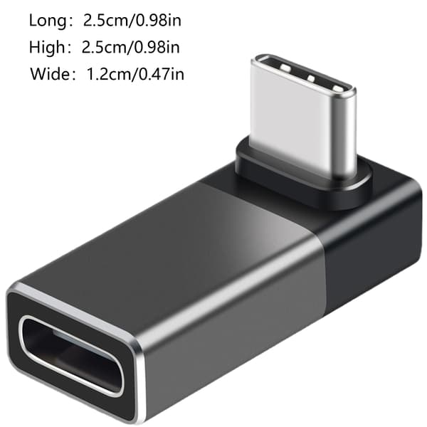 USB 4.0 40Gbps 240W Hurtig USB C Oplader Han til Hun Adaptere til Bærbare Computere Grey
