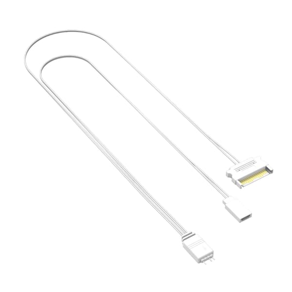 1 st 5V 3Pin 5V 3Pin ARGB Kontroller SYNC Adaptrar Kabel för Moderkort SYNC White