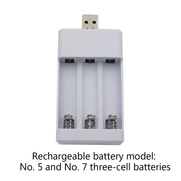 Universal USB-udgang Batterioplader 3-slots adapter til AA AAA-batteri
