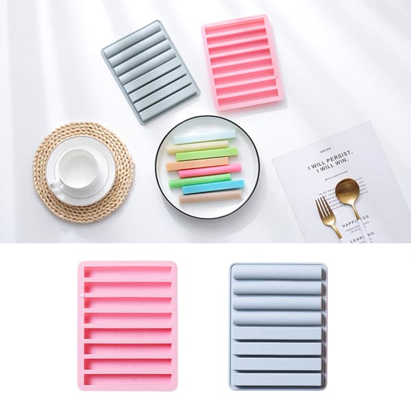 DIY Bakformar 3D-sticka Halvcylindrisk formad för bakning av chokladmousse Blue