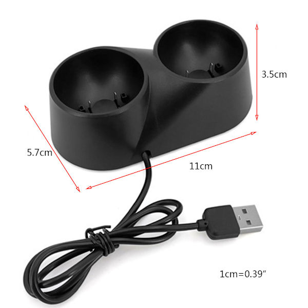 2-i-1 laddningsdocka för VR Move Gaming Controller Charge
