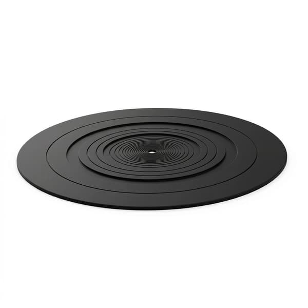 Silikone Antistatiske Vinylmåtter Pladespillere Slipmat Pad Diameter 297Mm Controller Black