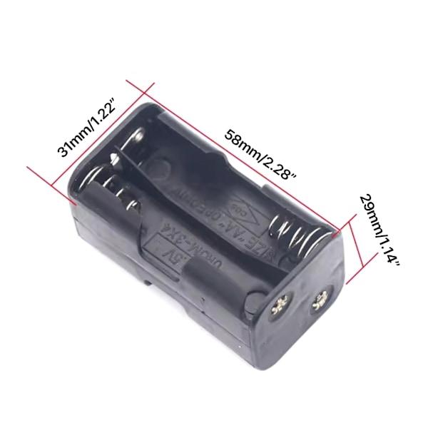 5-pack 4xAA Batterihållare Praktisk Design Batteri Snabbkoppling