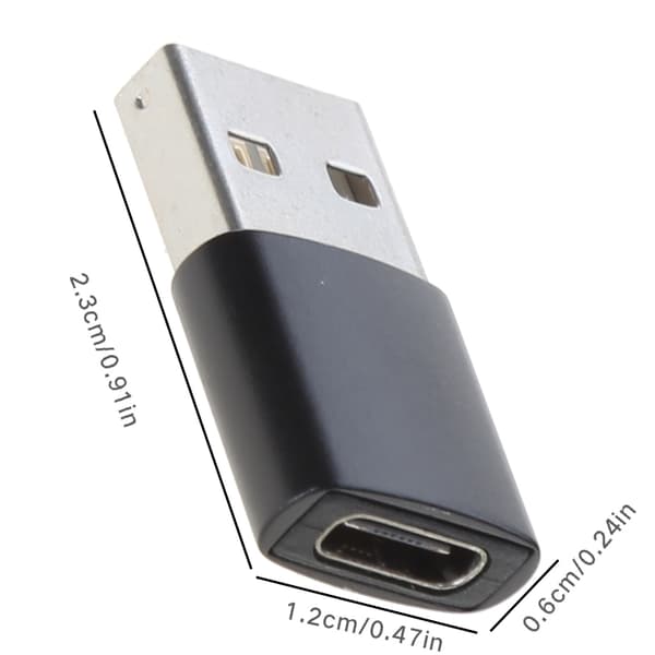 Muunnin USB Type A uros - USB Type C naaras datansiirto lataussovitin