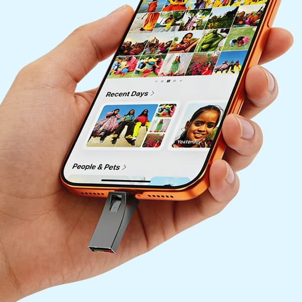 Snabb Hastighet Legering Typ C USB A Kortläsare Stöder TF Microed Kort upp till 2TB Silver