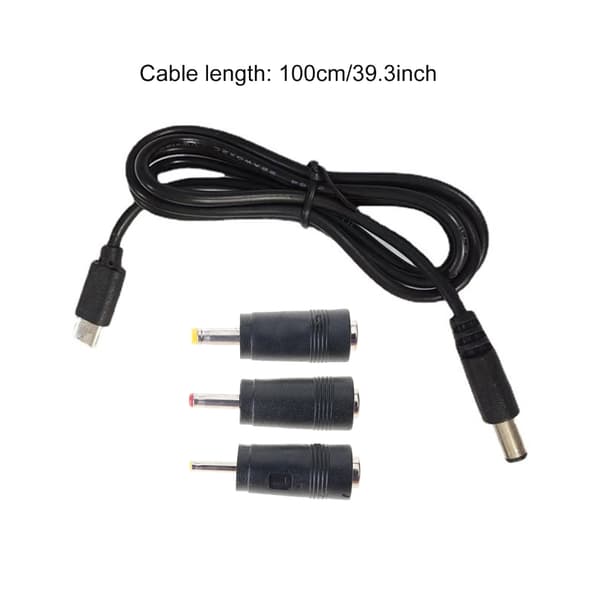 Universal DC-strömadapterkit, USB-C till DC 5,5x2,1 mm kabelströmförsörjningsplugg