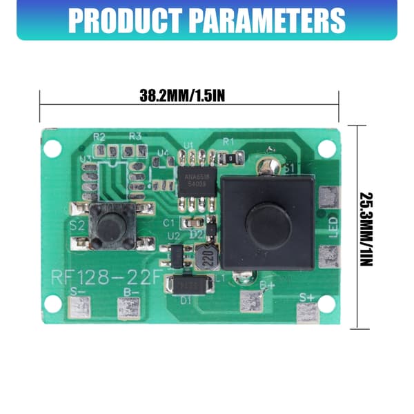 1,2V solcellelyskontrollkort med bryter og 8 moduser for DIY-prosjekter 3pcs