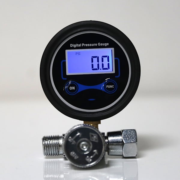 Digital Lufttrycksregulator med Mätare Kontrollventil för Sprutpistol 1/4\" 200PSI