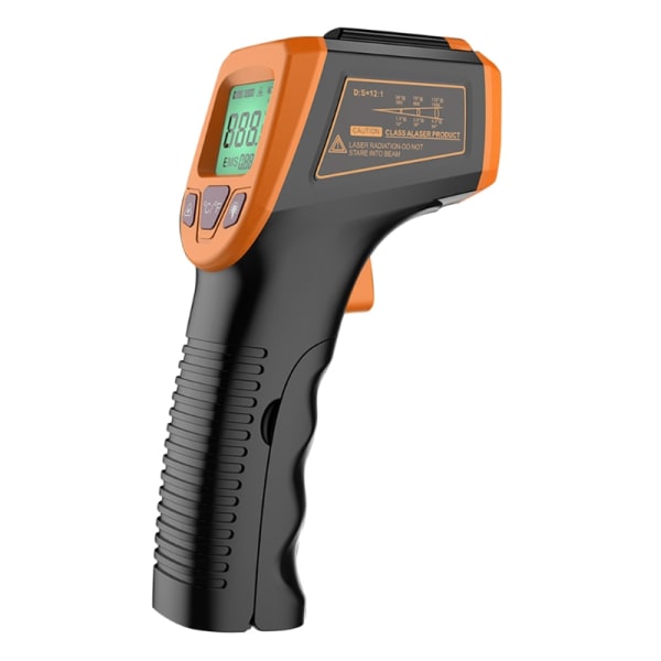 Infraröd termometer Termometerpistol 50~600℃ / -58~1112℉ Beröringsfri temperatur Orange