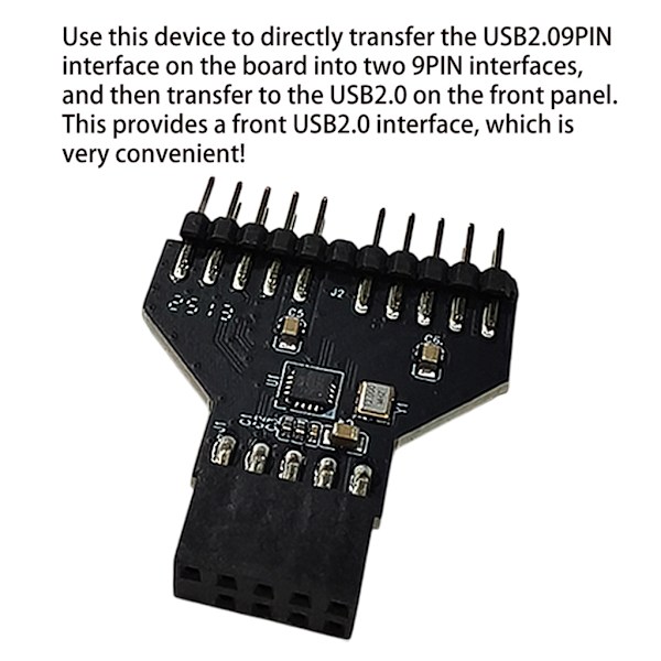 Desktop 9-bens USB2.0 HUB-stik Bundkort USB 9-bens splitter til computer
