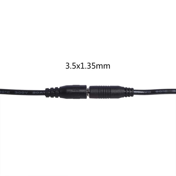 3,5 mm x 1,35 mm DC Tøndestik Splitter Adapterkabel til Ansigtsrensere LED null - One point two