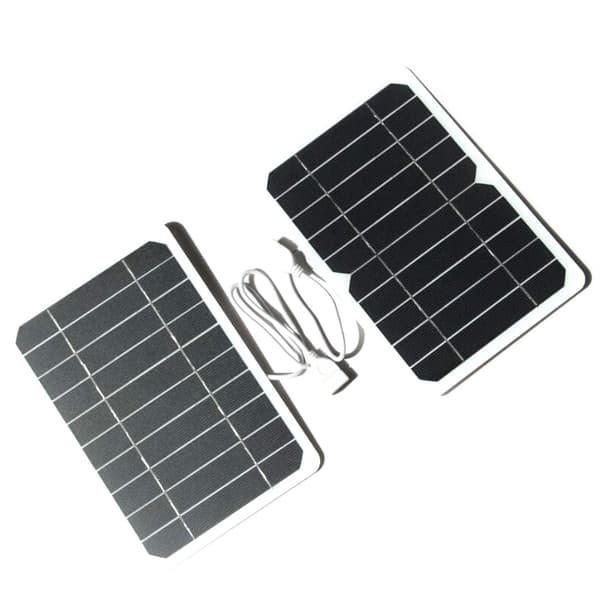Utendørs 5V bærbar solcelleladerpanel lett solcellepanel med 50 cm kabel