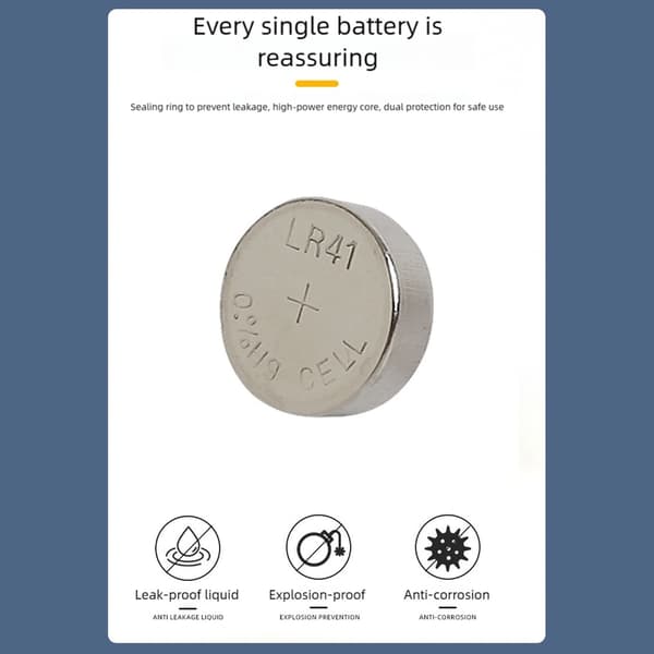 10 stk. LR41 AG3 knappcellebatterier Stabil effekt Alkalisk cellebatteri