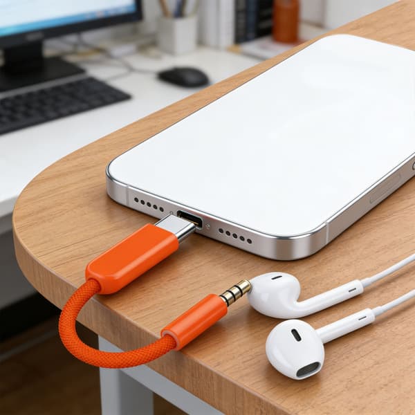 USB C han til 3,5 mm hun stereo adapterkabel til klar lyd 13 cm Green grass