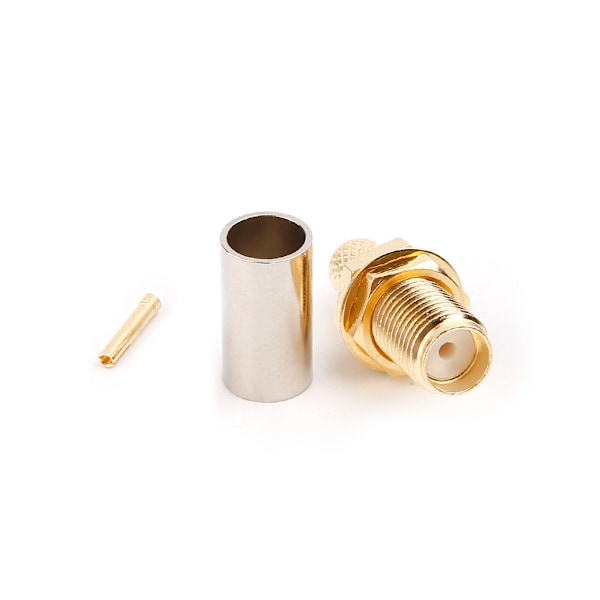 10 st SMA Honkontakt Crimp RF-kontakt för RG58 RG142 LMR195 RG400