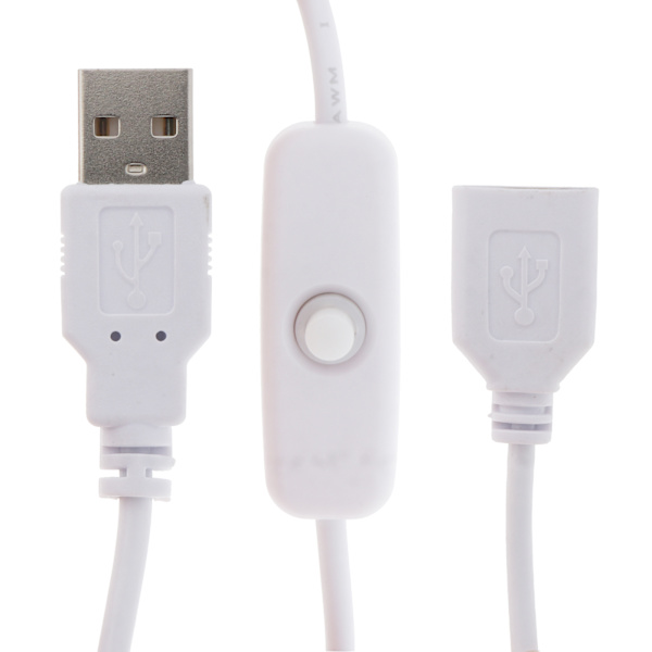 USB-förlängningskabel med strömbrytare 5V strömförsörjningskabel för USB-headset LED-remsa