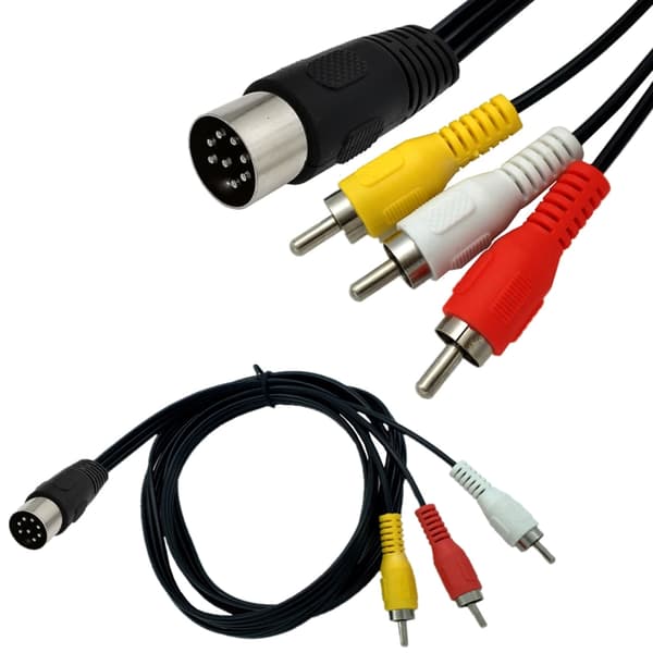 Letanvendelig DIN 8Pin til 3RCA kabel for problemfri enhedsintegrationstilbehør 1.8m