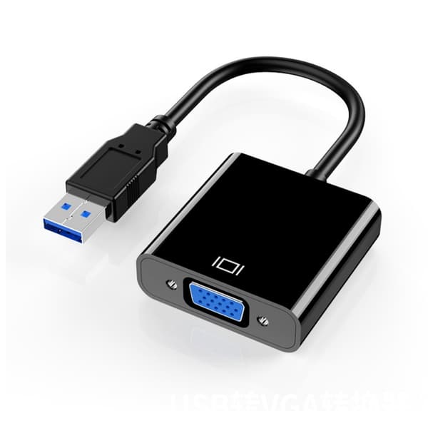USB 3.0 - VGA-sovitinkaapeli korkean resoluution videolähtöön White