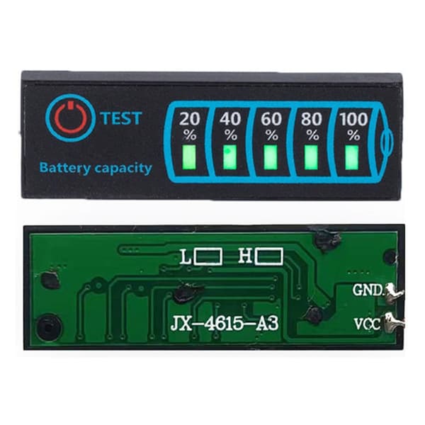 Batteriprocentvisningsmodul til lithium-, bly-syre 5-30V-systemer