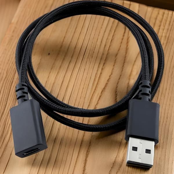 Funktionel USB C til USB A-senderadapter forlængerledning til headsets