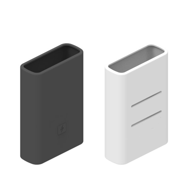 Powerbank Fodral Silikonskydd 10000mAh Externt Batteripaket Skyddshölje Black