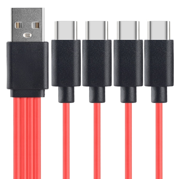 Laptop 4-i-1 Konvertering Tråd till USB A-kontakt TYPE-C Splitter Flera Laddningskablar