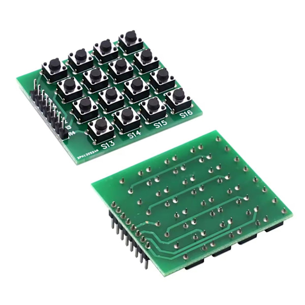 Høj Responsivitet 4x4 Matrix Tastaturmodul 16 Knapper Til Microcontroller Prototyping Projekter til STEM Undervisere 5pc