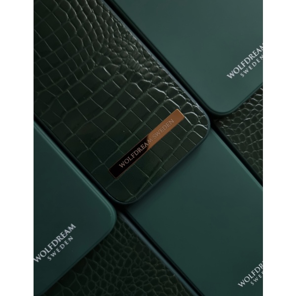 CROCO GREEN-Grön mobilskal med mobilhållare till Iphone 13 grön