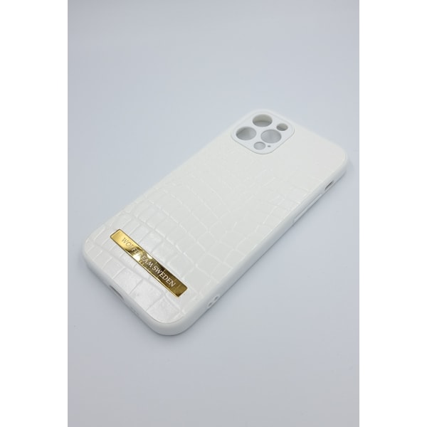 CROCO WHITE-Vit mobilskal med mobilhållare till Iphone 11PRO vit