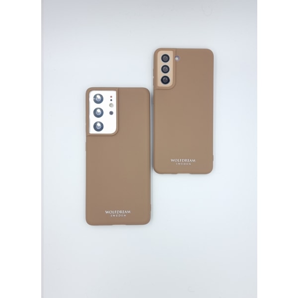 Caramel Brown- TPU silikon mobilskal till Samsung S22ULTRA brun