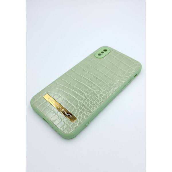 CROCO FERN-Pastell Grön mobilskal medhållare till Iphone X/XS grön
