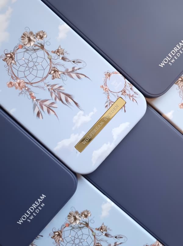 NEVER STOP DREAMING-Drömfångare skal till Iphone  XSMAX blå