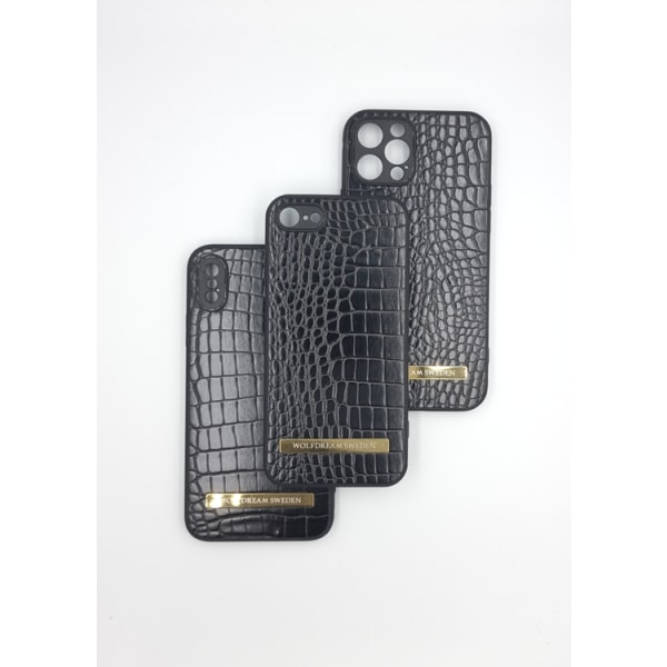 CROCO BLACK -Svart mobilskal med hållare till Iphone 11PRO svart