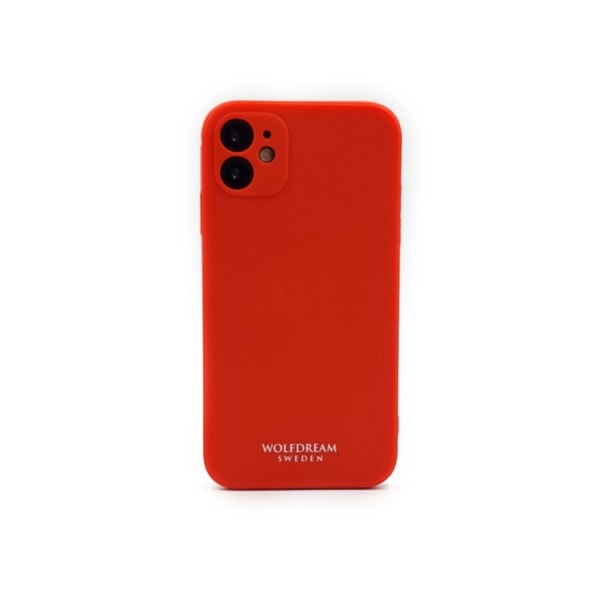 Röd TPU silikon skal med kamera skydd till Iphone 12 röd