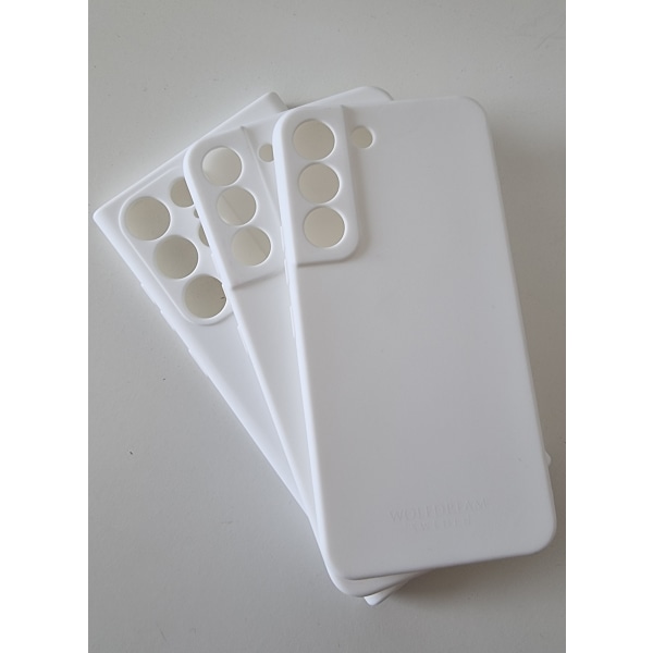 Milky White-Vit TPU silikon mobilskal till Samsung S22PLUS vit