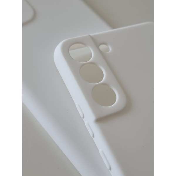 Milky White-Vit TPU silikon mobilskal till Samsung S22PLUS vit