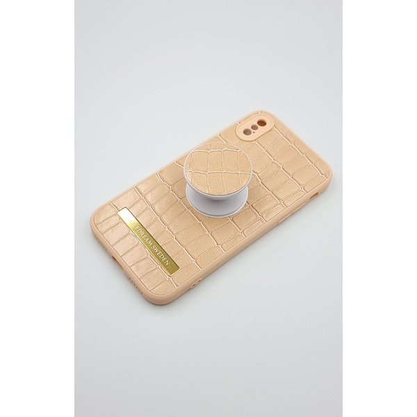 CROCO TANGERINE-Orange mobilskal med hållare till Iphone XR orange