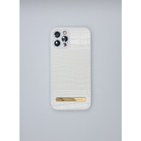 CROCO WHITE-Vit mobilskal med mobilhållare till Iphone 11 vit