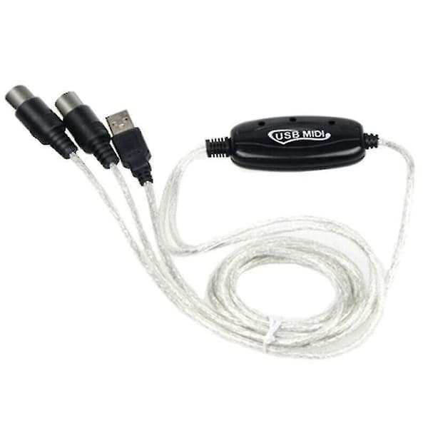 USB MIDI-gränssnittskabel för PC-musikkeyboard-adapter