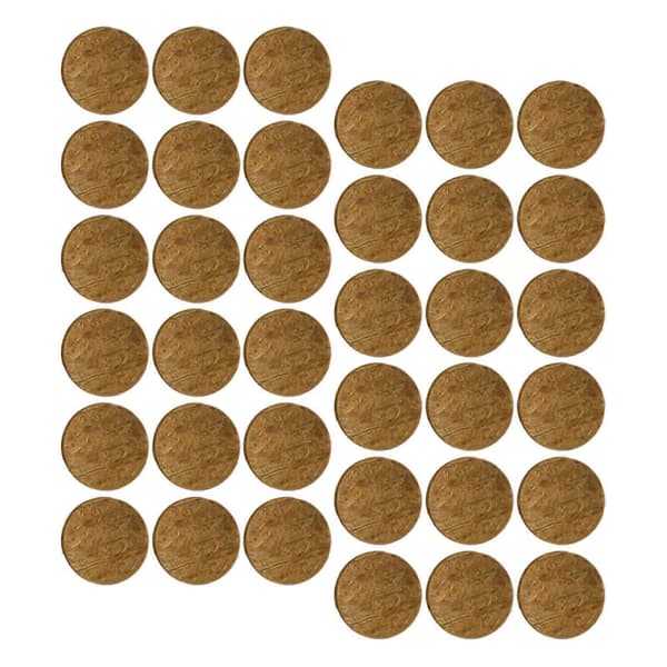 Golden Mos cirkelformade kokosnötsskal för akvariedekoration 50 st chips