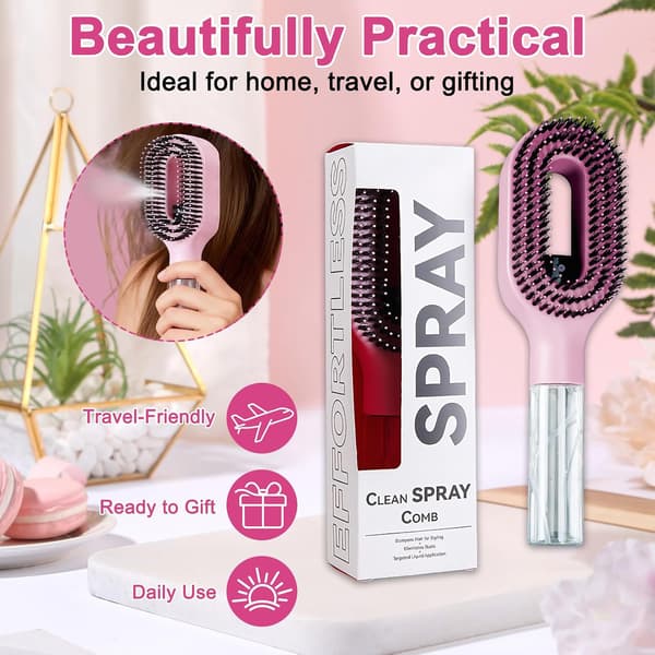 Sprayhårborste 2-i-1 Mist-hårborste Spray-massagekam