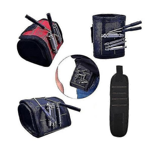 Magnetiskt armband för skruvar, spikar och verktyg