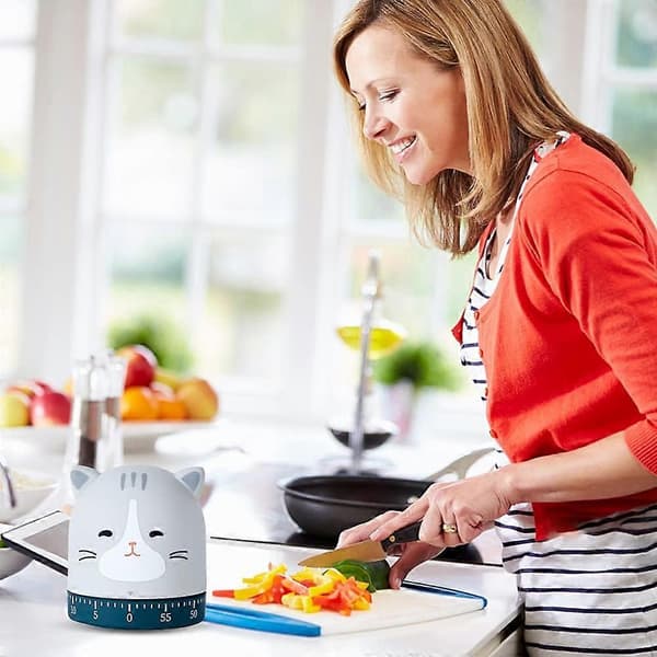 Kjøkkentimer, Eggtimer Mekanisk Nedtellingstimer med Høy Alarm for Baking, Matlaging og Studier
